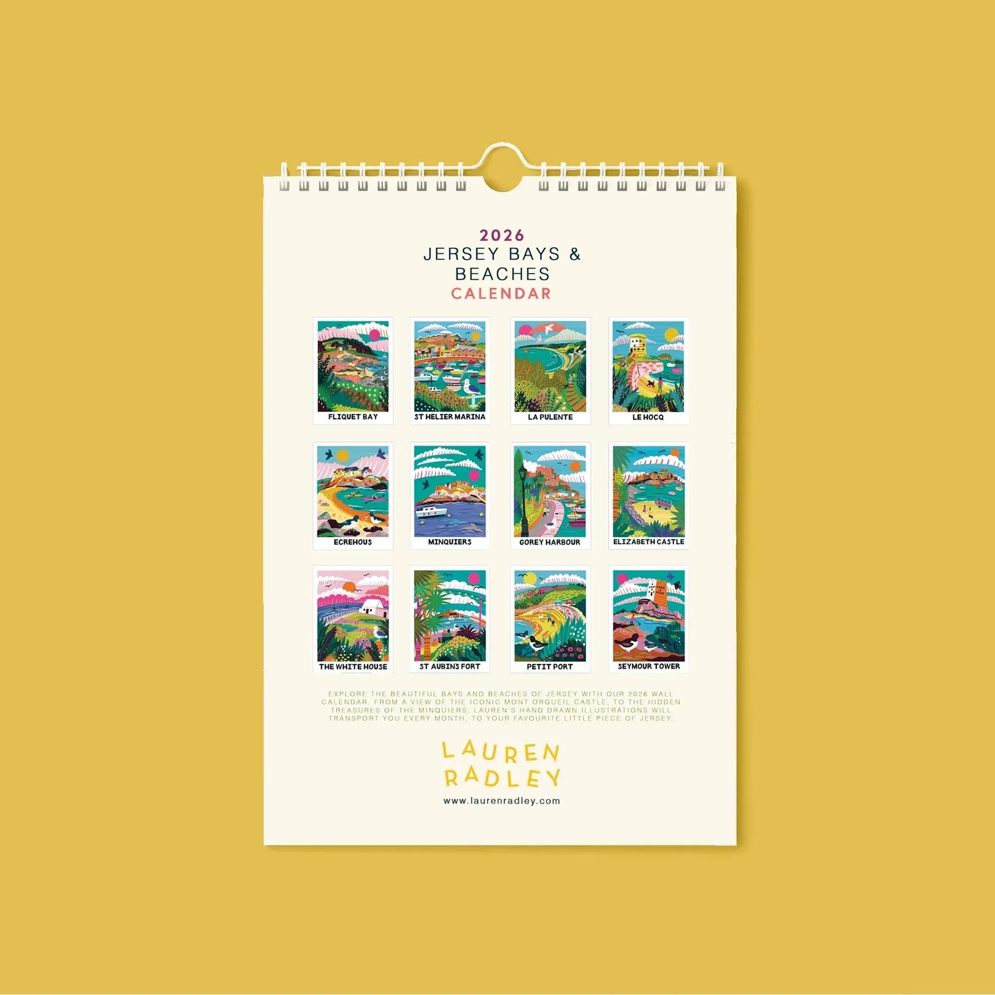 Bays & Beaches Calendar 2026 Wall Calendar - Lauren Radley