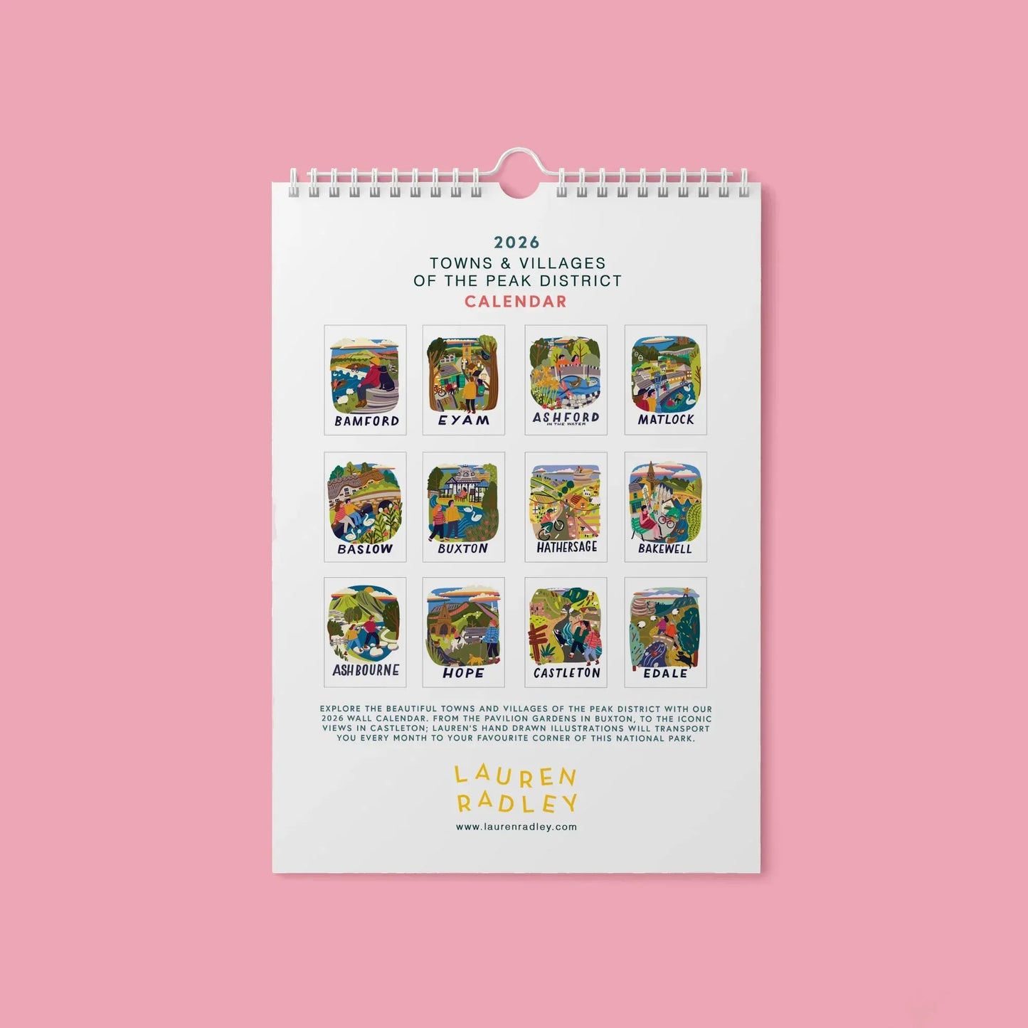 Towns and Villages of the Peak District 2026 Wall Calendar Lauren Radley