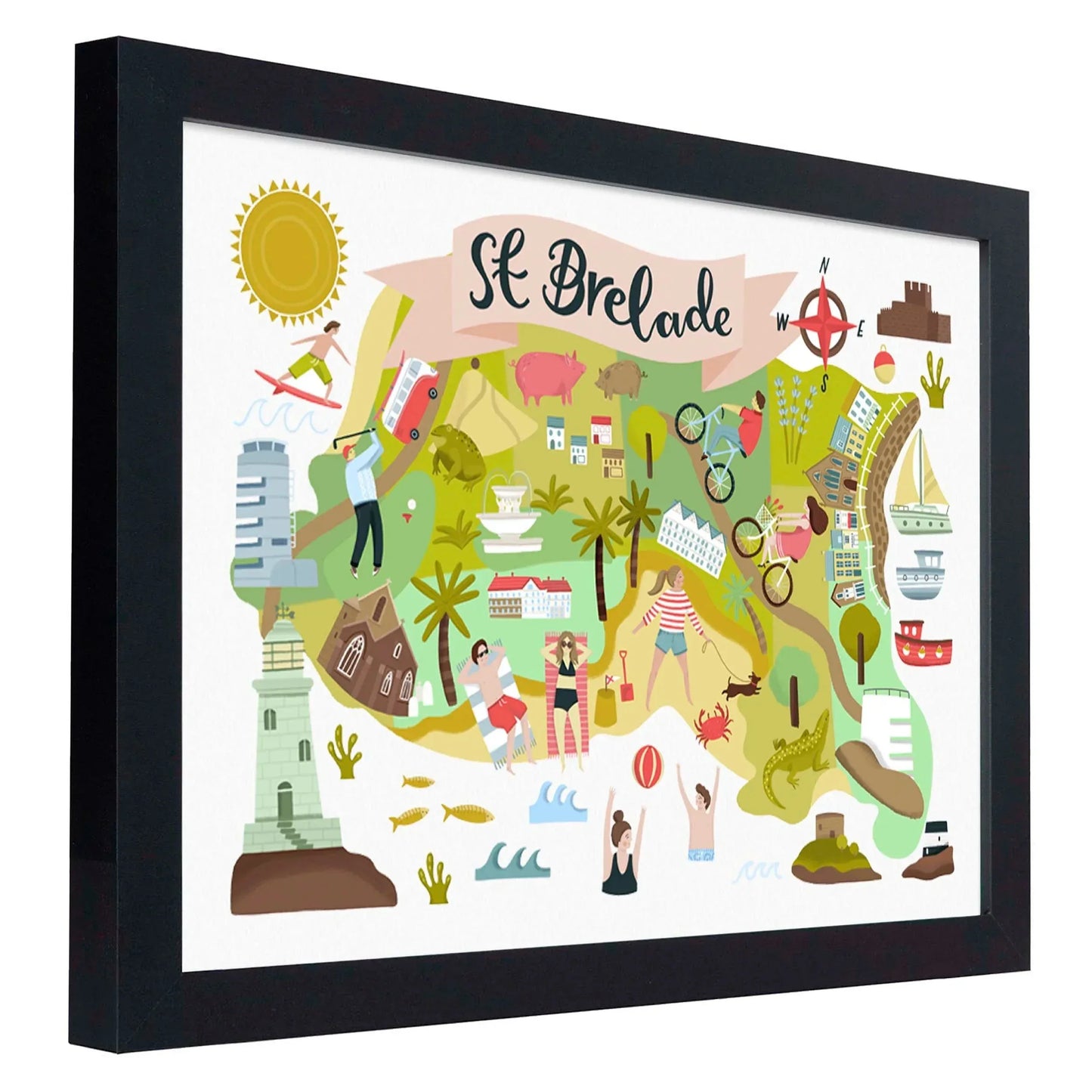 St Brelade Parish Map Print Lauren Radley