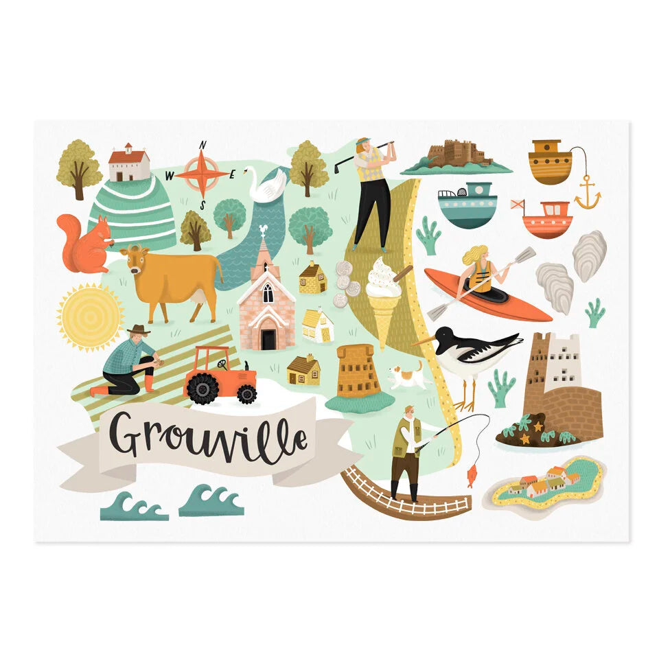 Grouville Map - Jersey