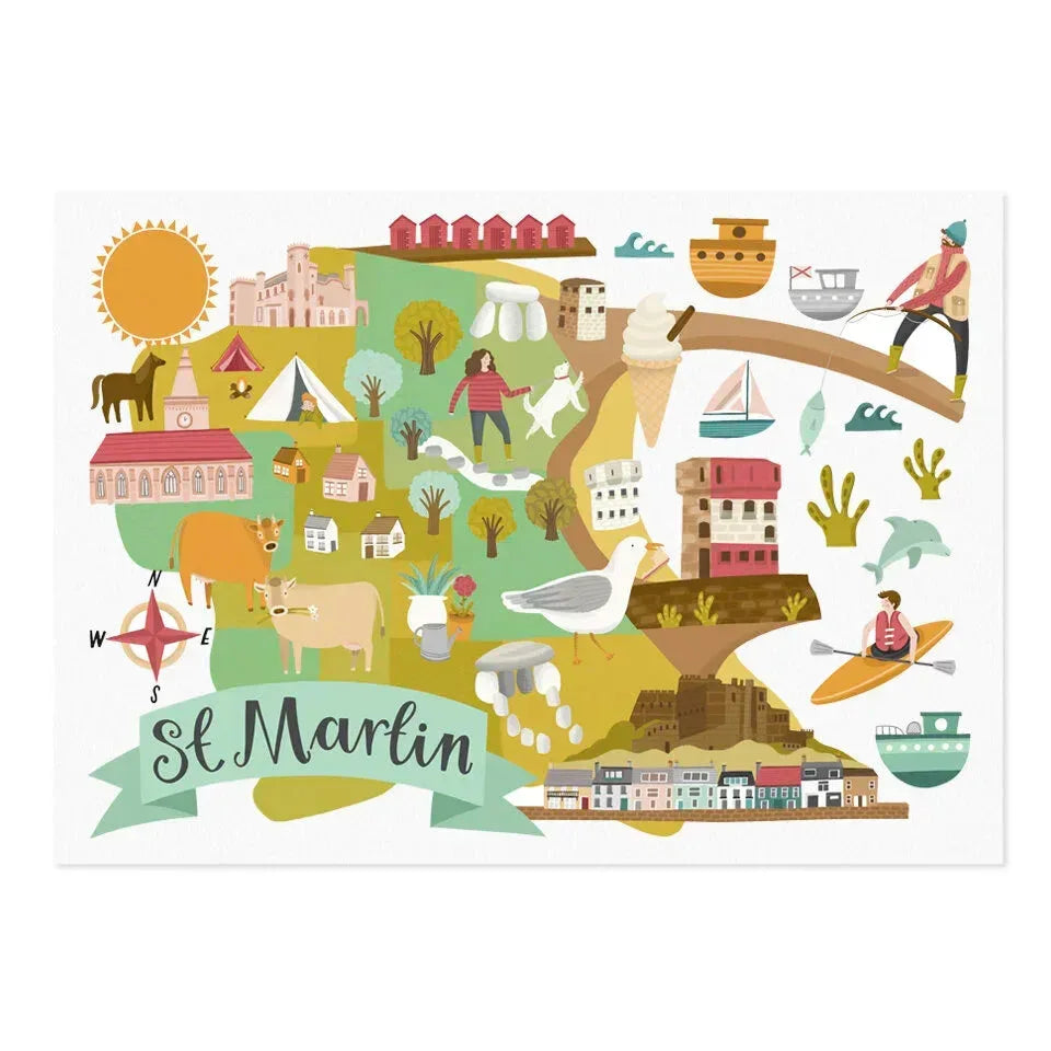 St Martin Parish Map Print Lauren Radley