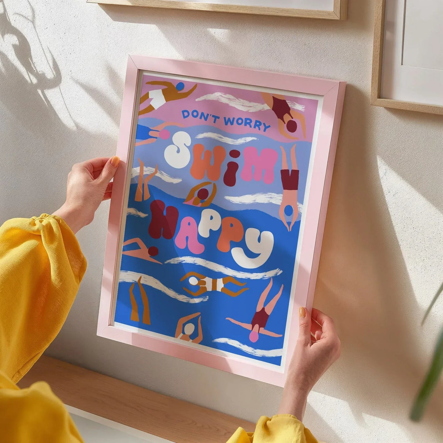 Don't Worry Swim Happy Print - Lauren Radley