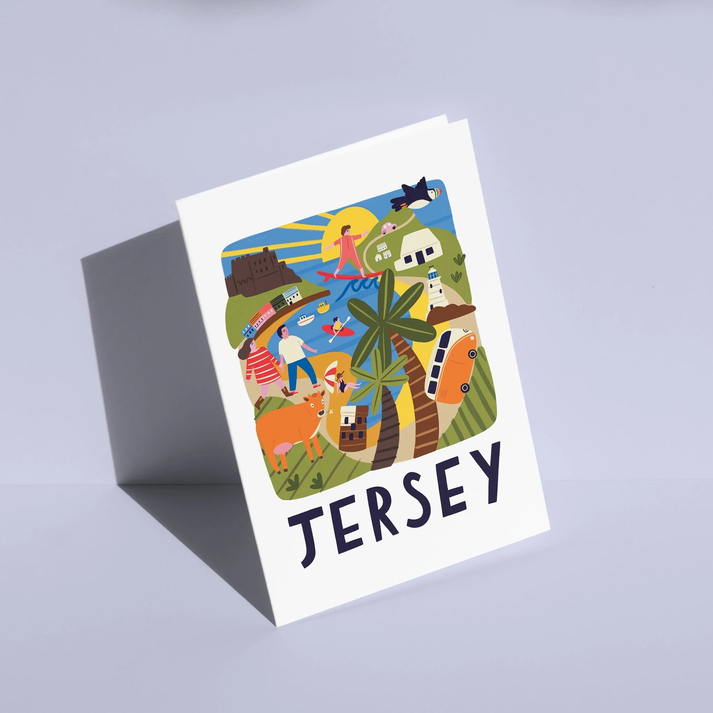 Jersey travel poster card - Lauren Radley