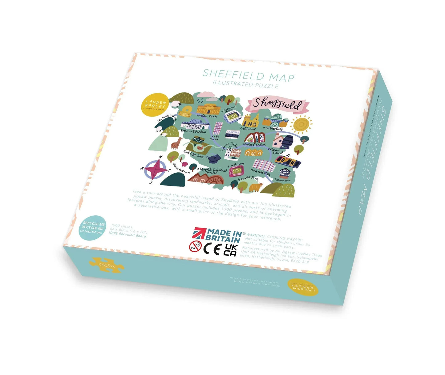 Sheffield Map Jigsaw Puzzle Lauren Radley