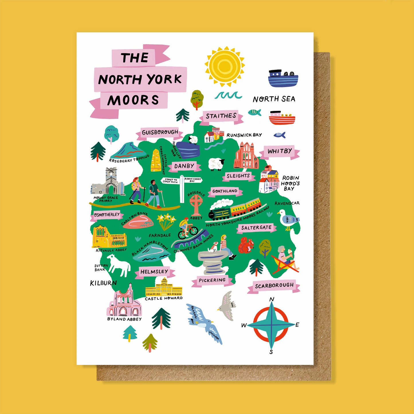 North York Moors Map Card