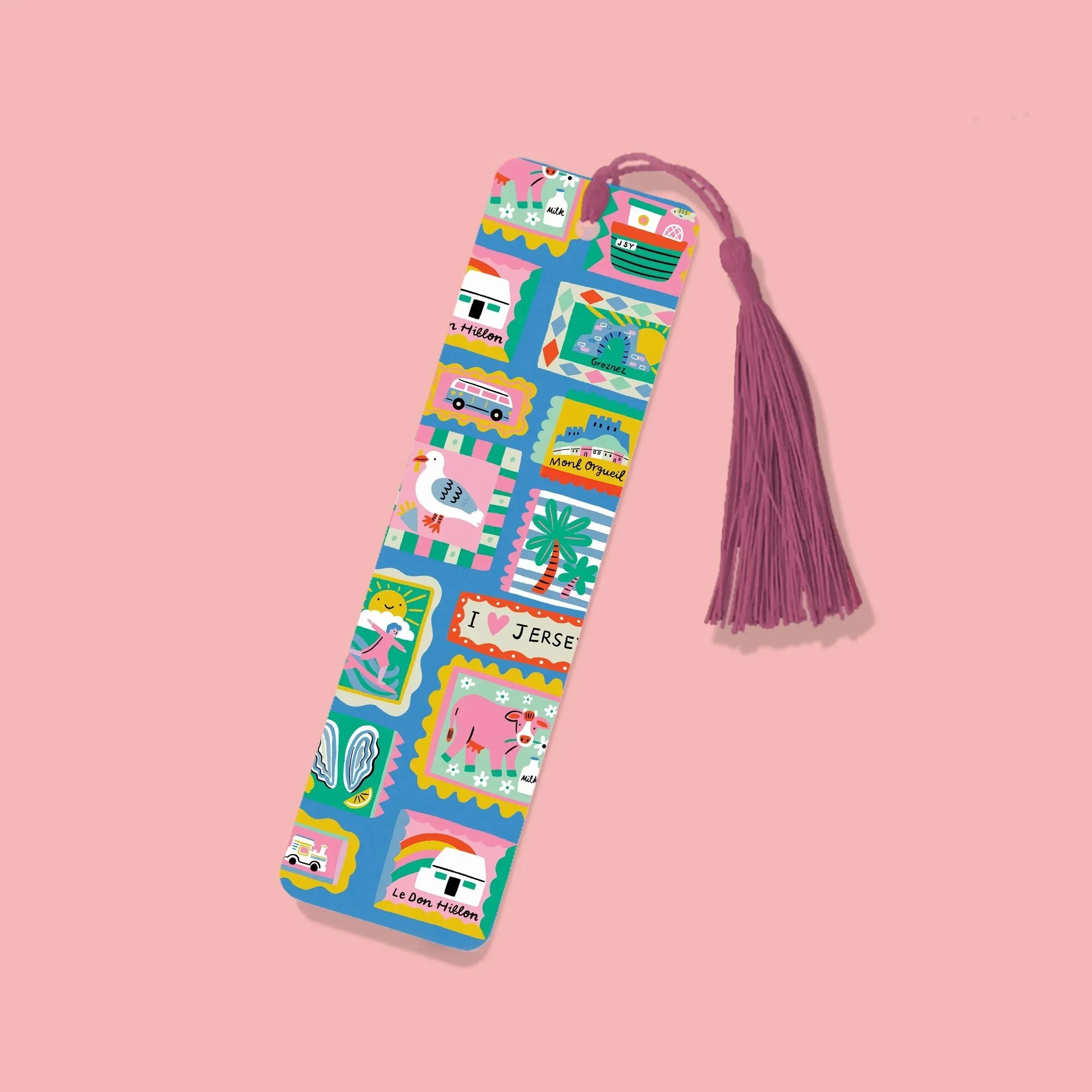Blue Jersey Pattern Bookmark - Lauren Radley