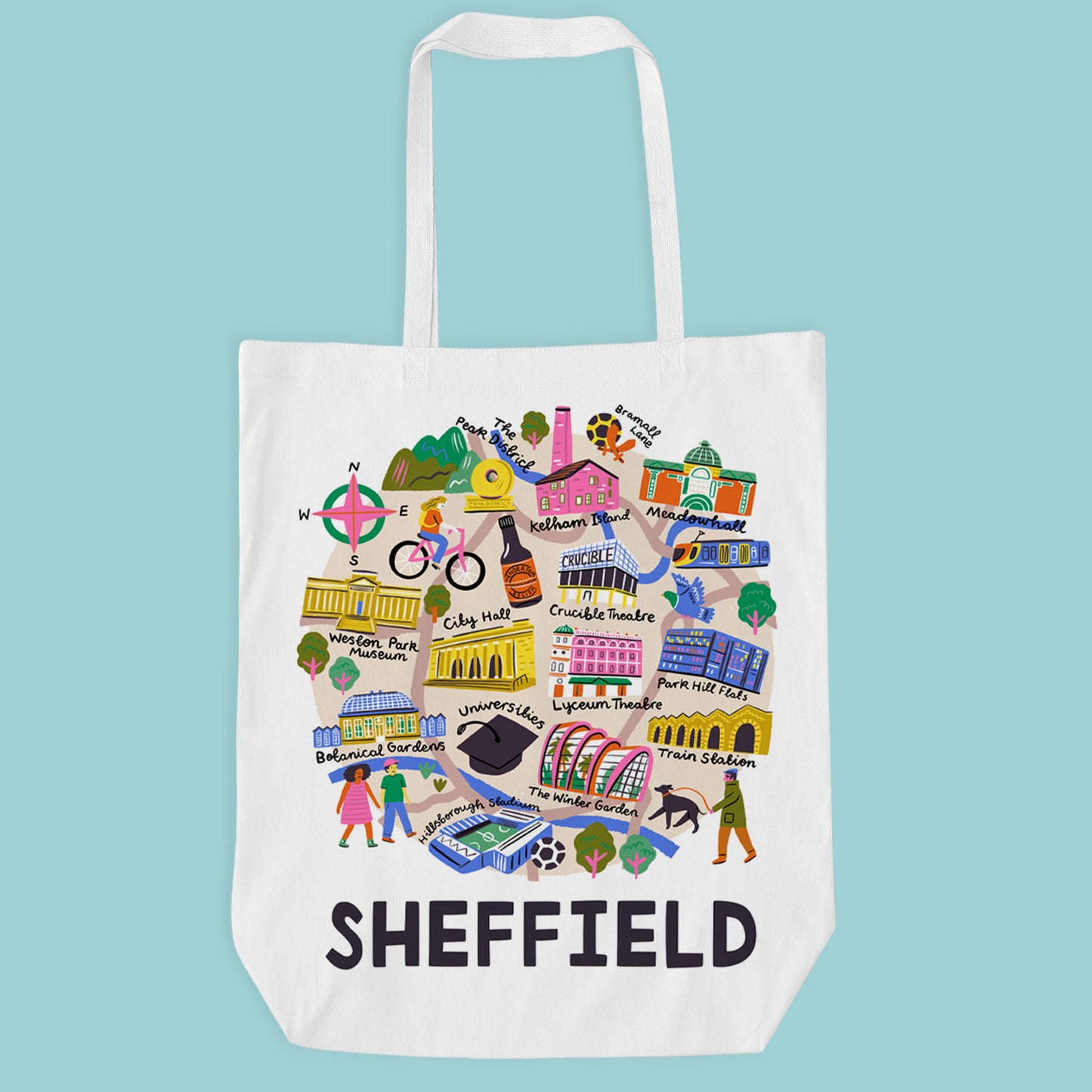 Sheffield Circle Map Bag