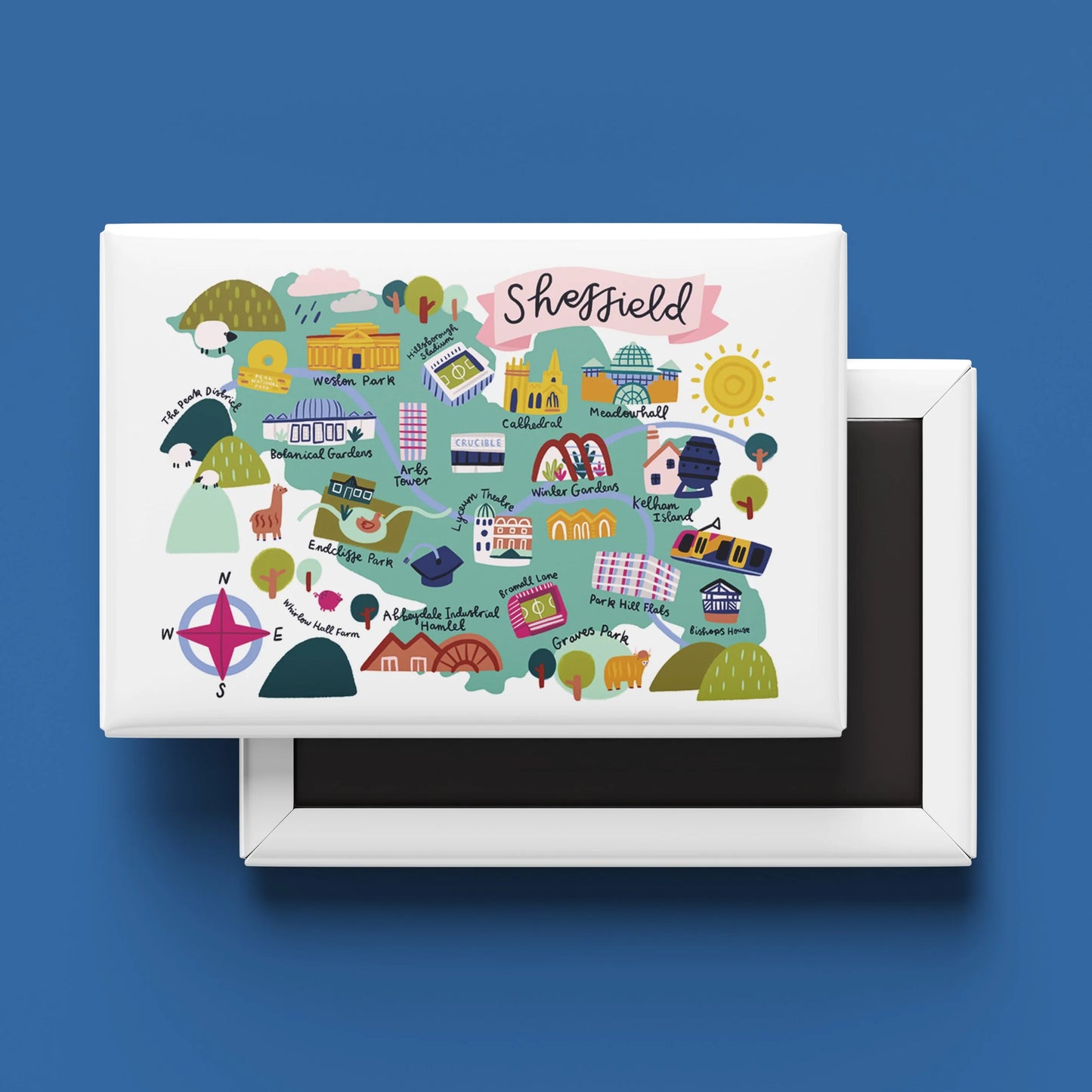 Sheffield Map Magnet