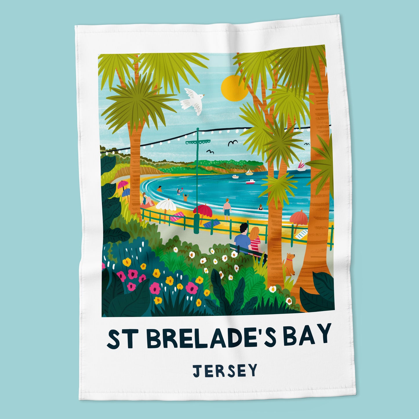 St Brelade's Bay Tea Towel