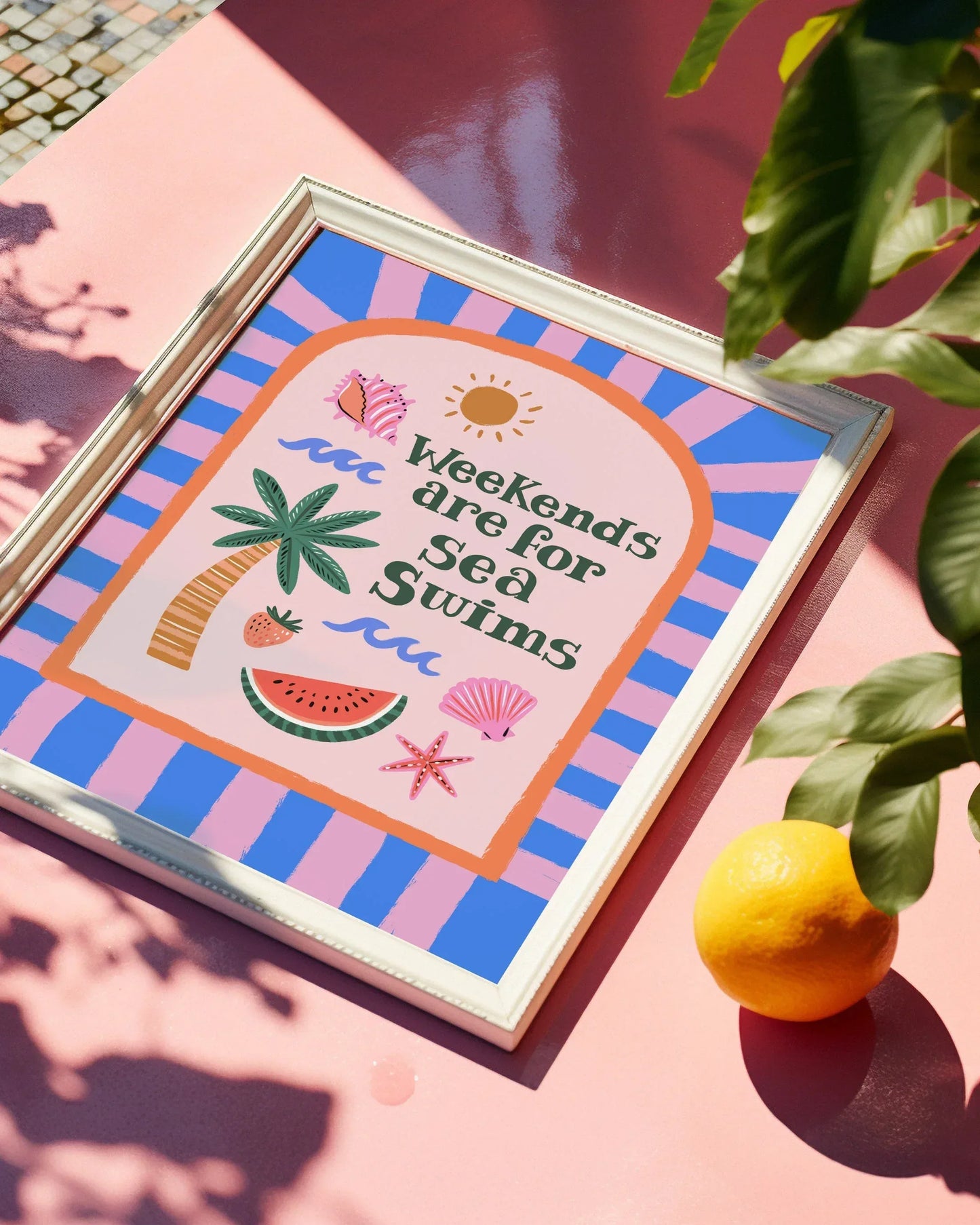 Weekends are for Sea Swims Print Lauren Radley