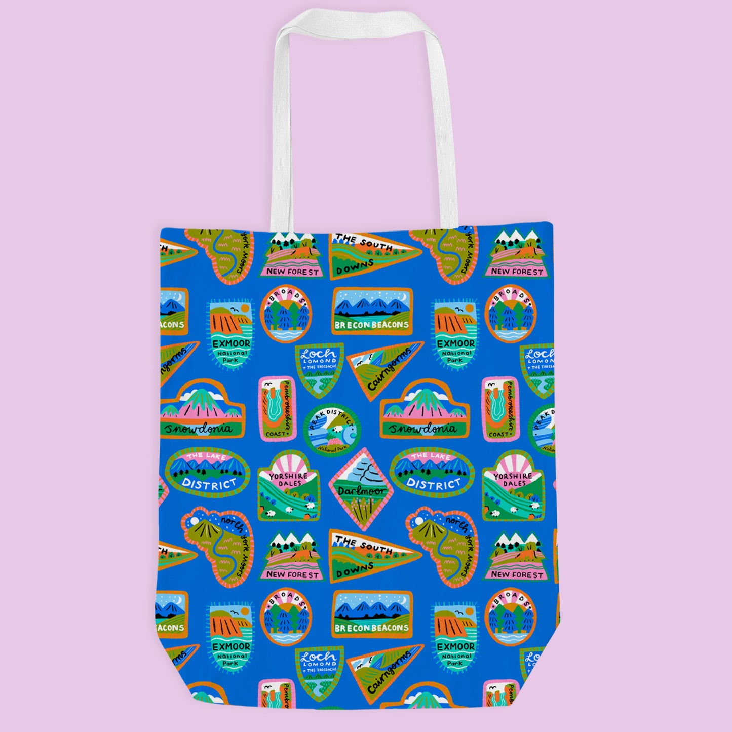 National Parks Patches Blue Bag