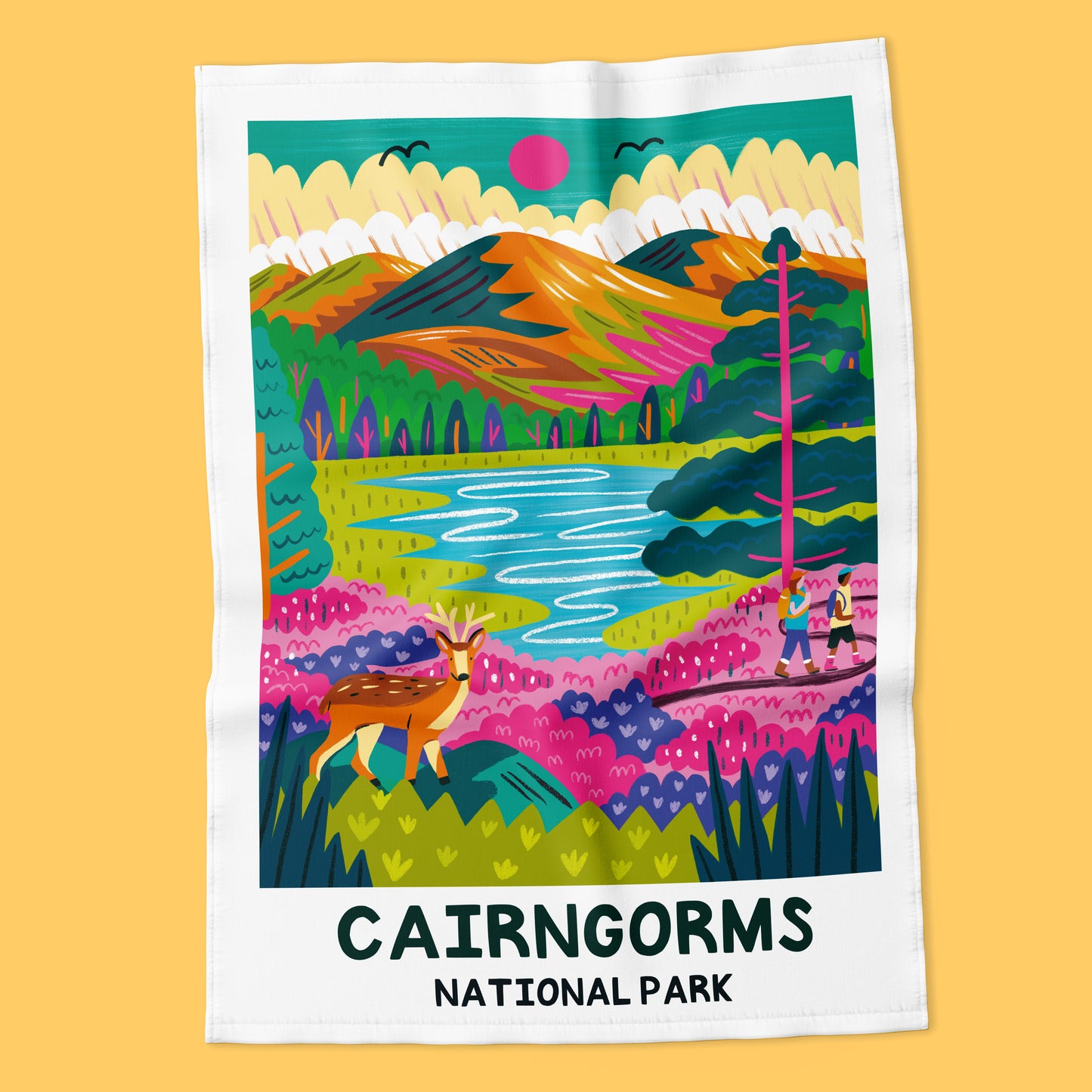 Cairnigorms Tea Towel