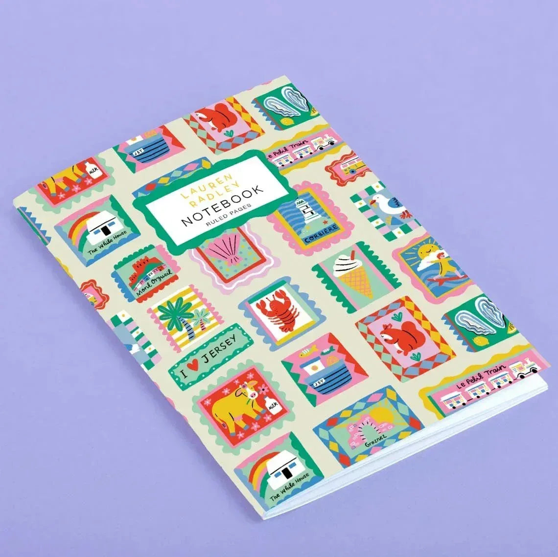 Cream Jersey Pattern Notebook - Lauren Radley