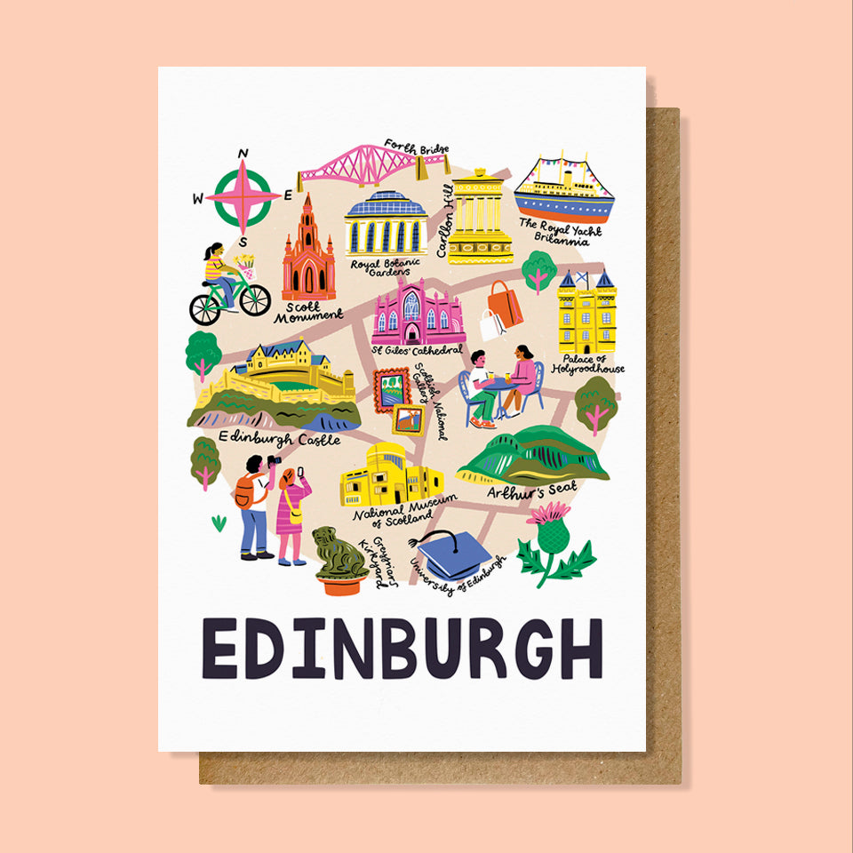 Edinburgh Map Card