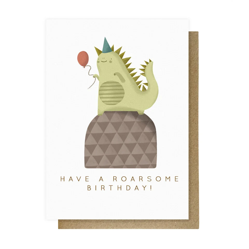 Green Dinosaur Card