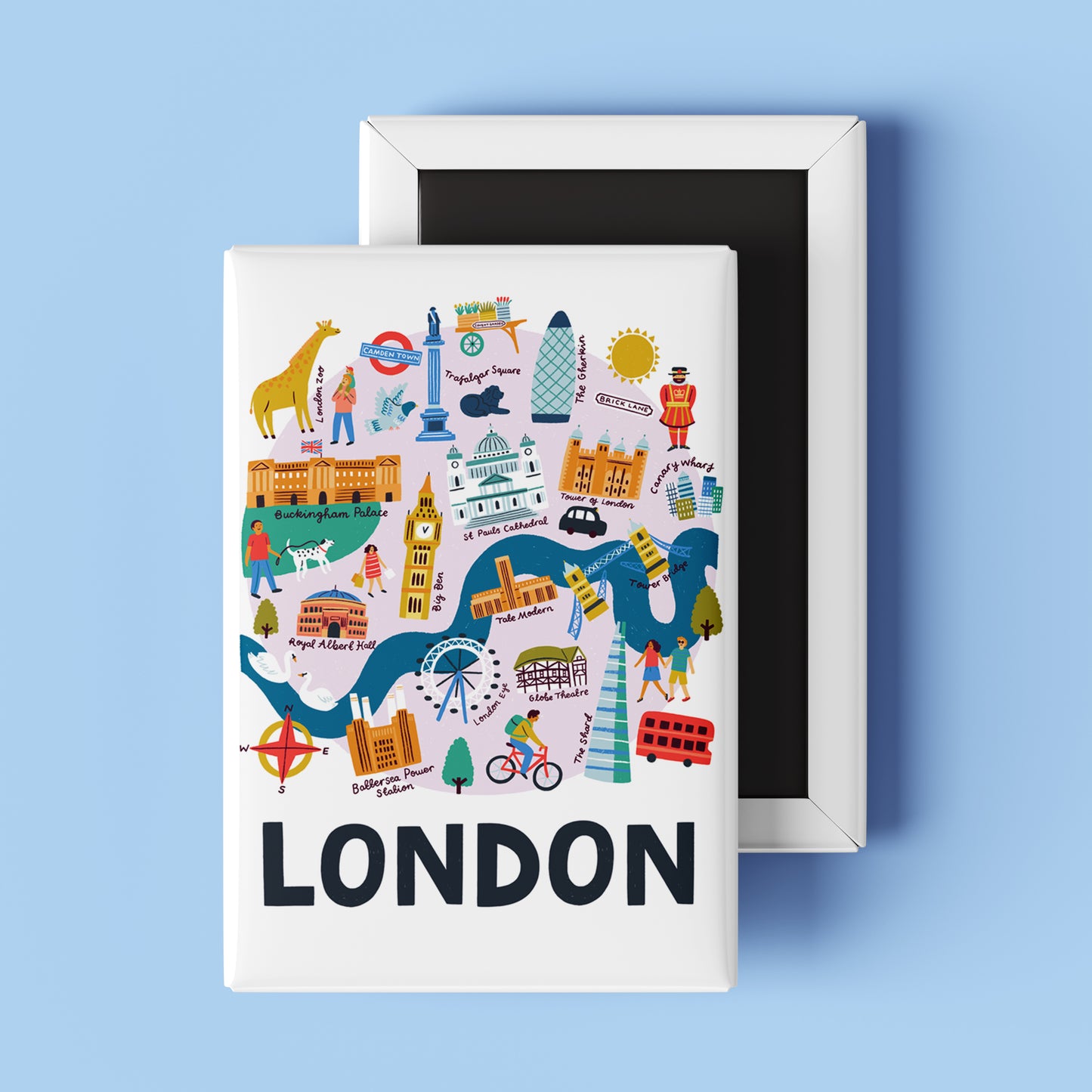 London City Map Magnet