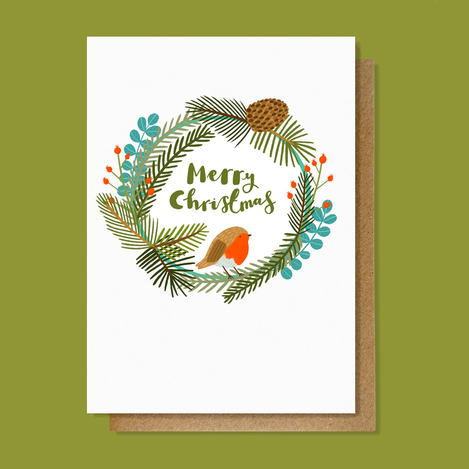 Christmas robin card