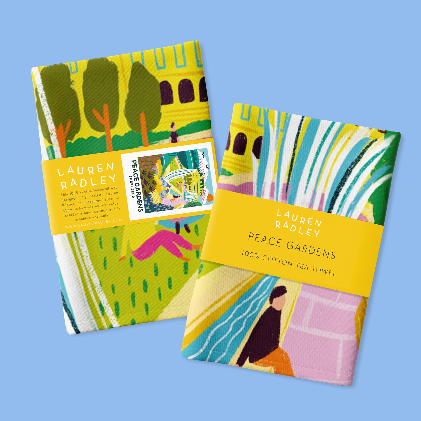 Peace Gardens, Sheffield Tea Towel