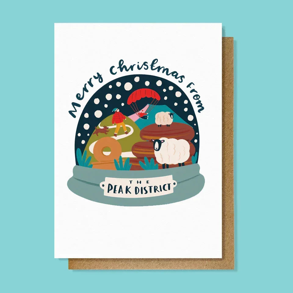 Peak District Christmas Snowglobe Lauren Radley