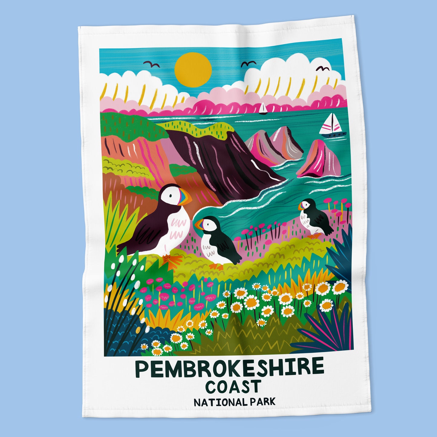 Pembrokeshire Coast National Park Tea Towel