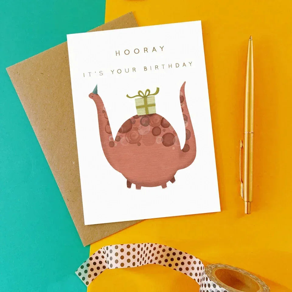 Red Dinosaur Card Lauren Radley