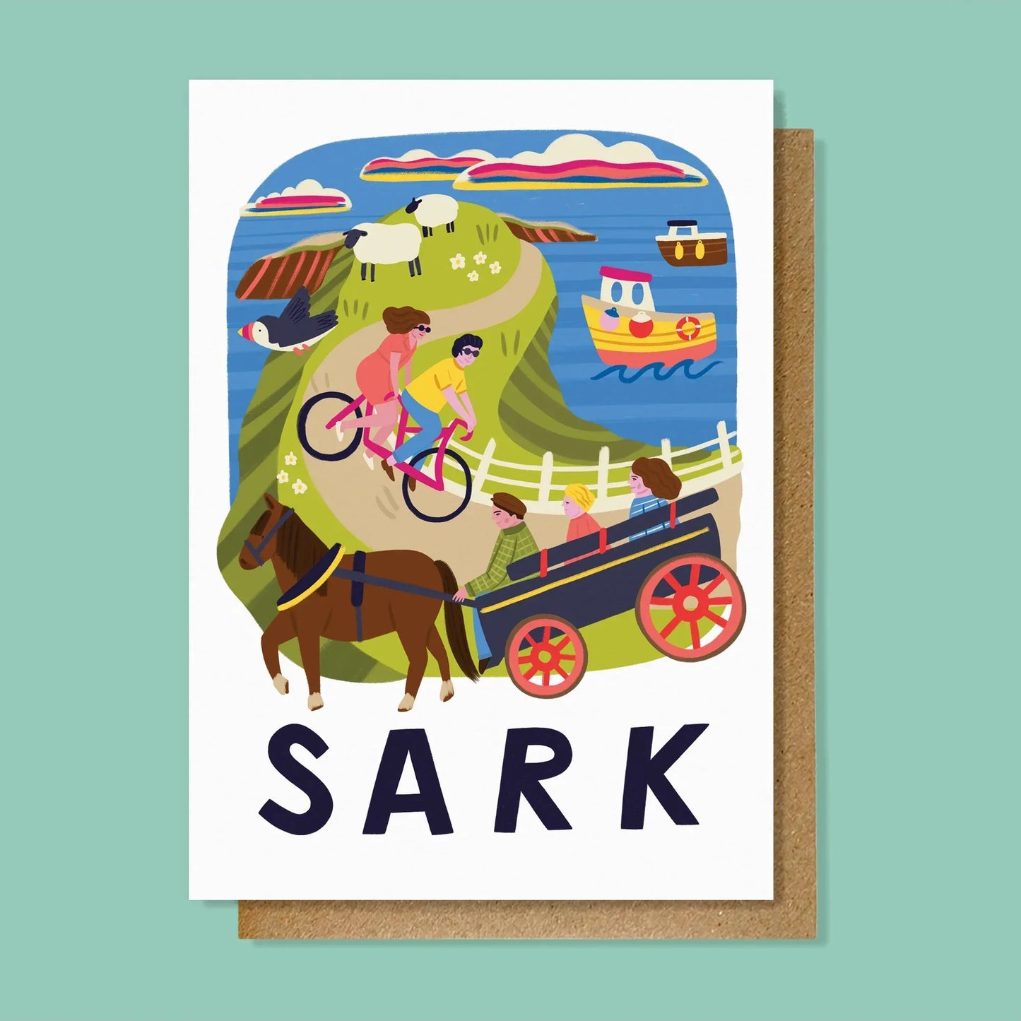 Sark Travel Poster Card Lauren Radley