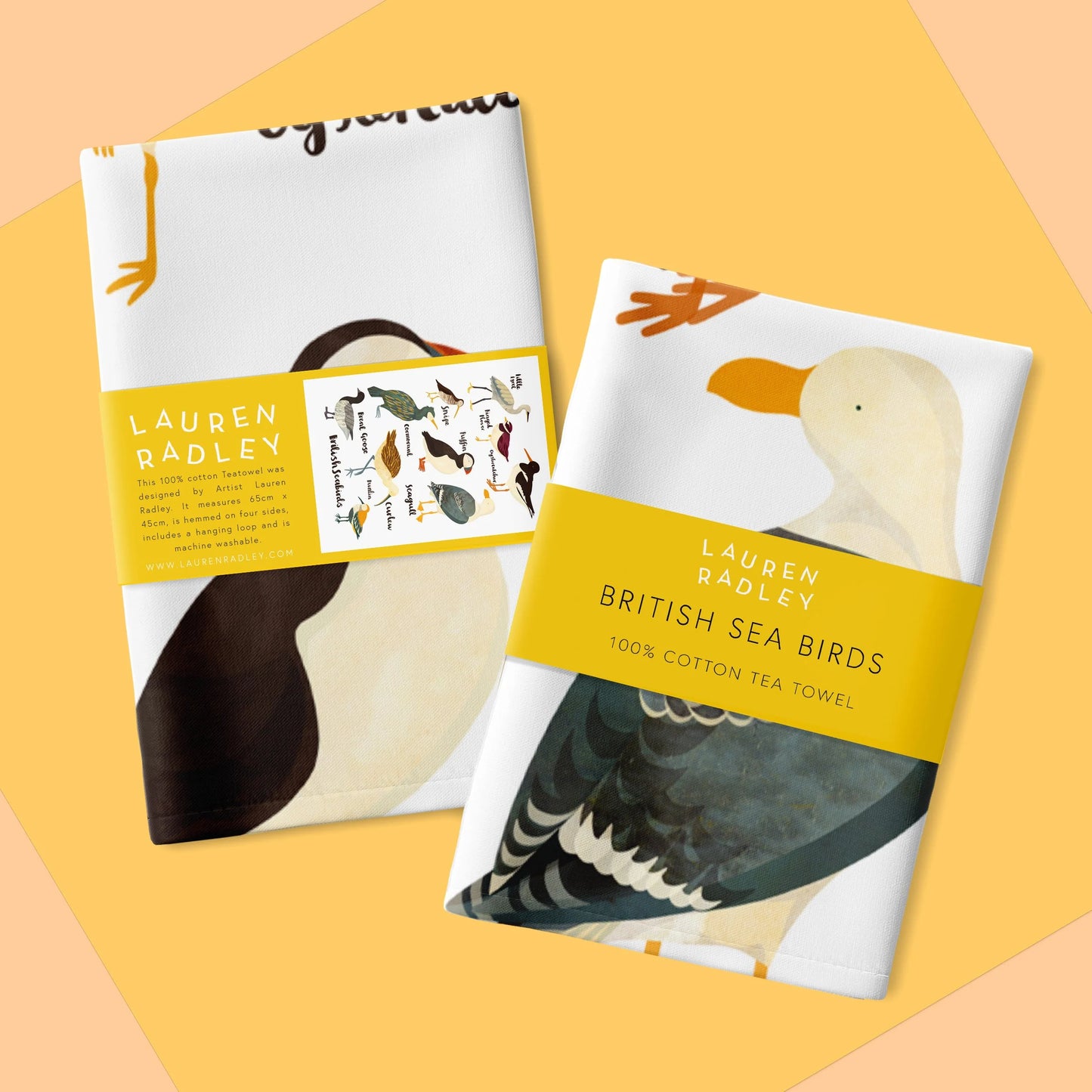 British Seabirds Tea Towel