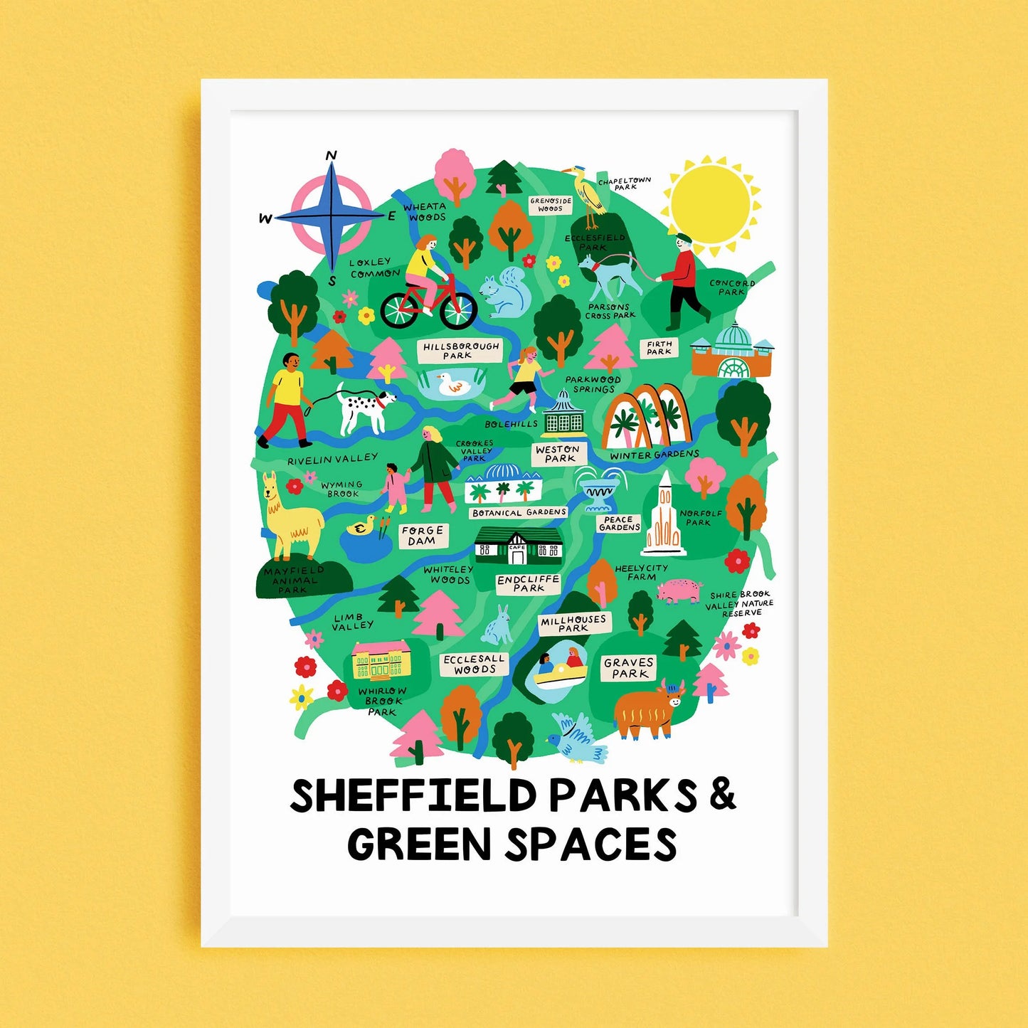 Sheffield Parks and Green Spaces Map