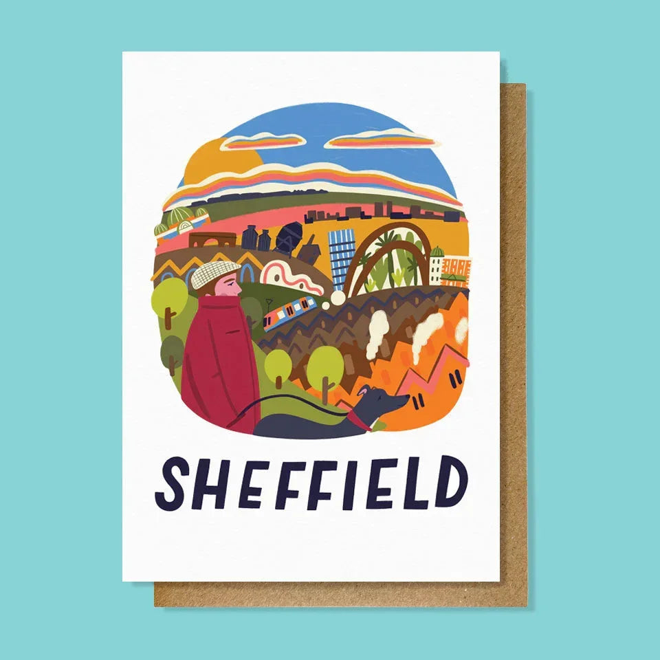 Sheffield Travel poster card Lauren Radley