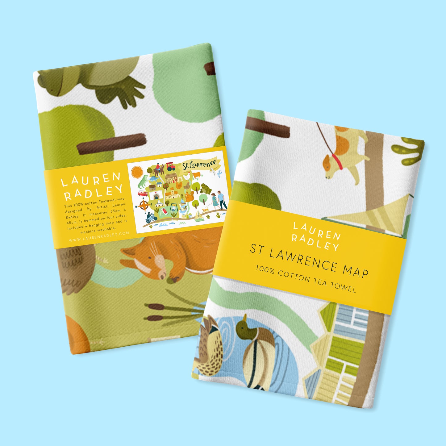 St Lawrence Map Tea Towel