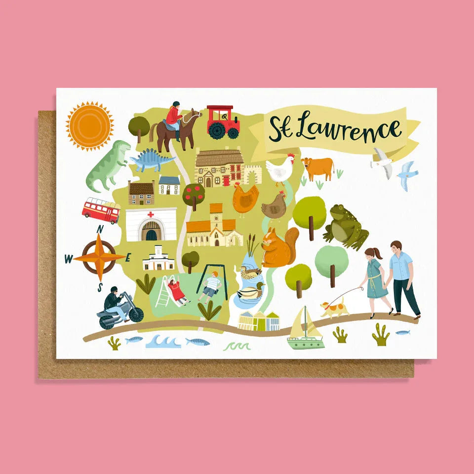 St Lawrence map card Lauren Radley