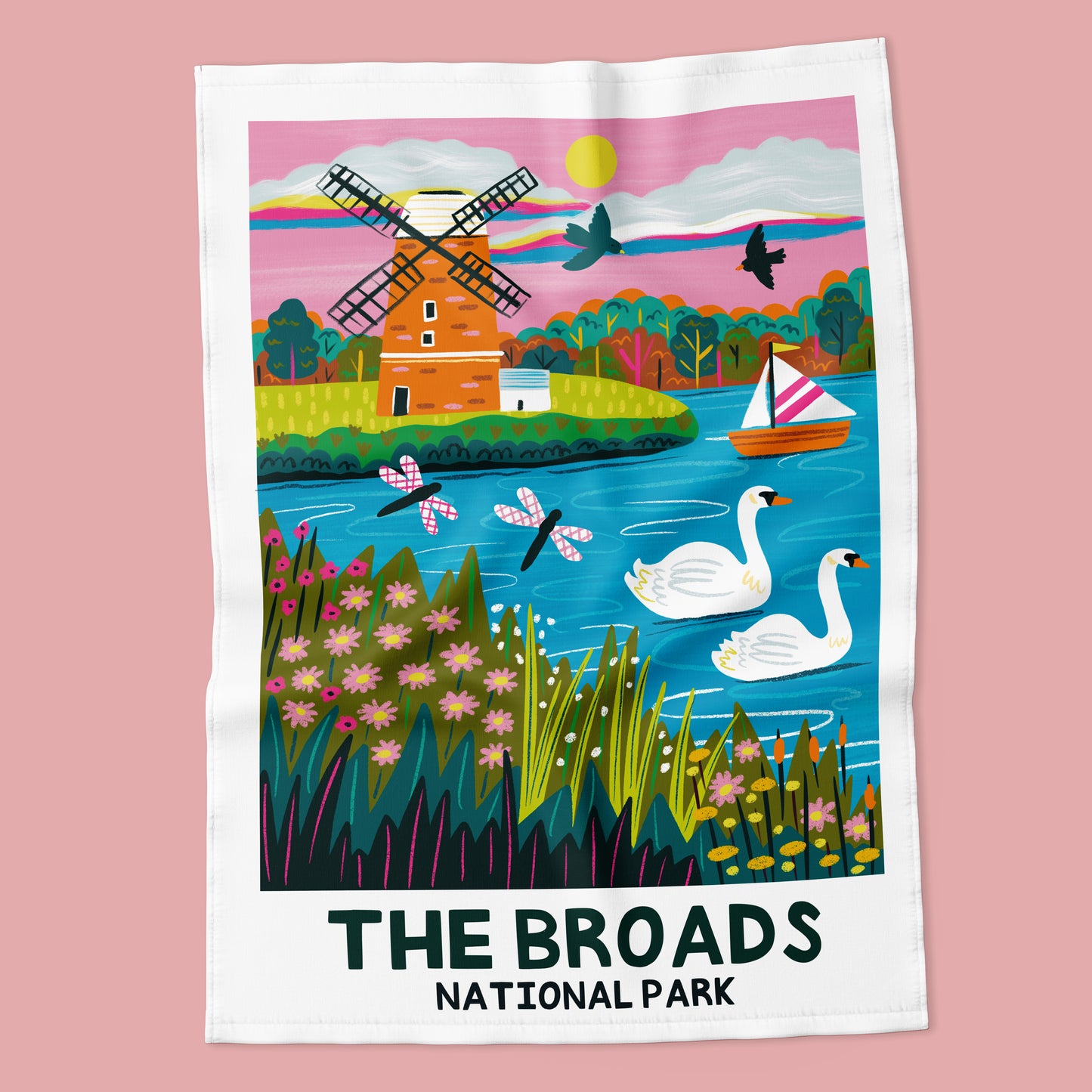 The Broads National Park Tea Towel