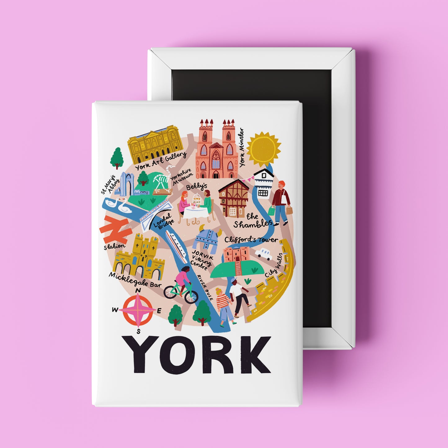 York City Map Magnet