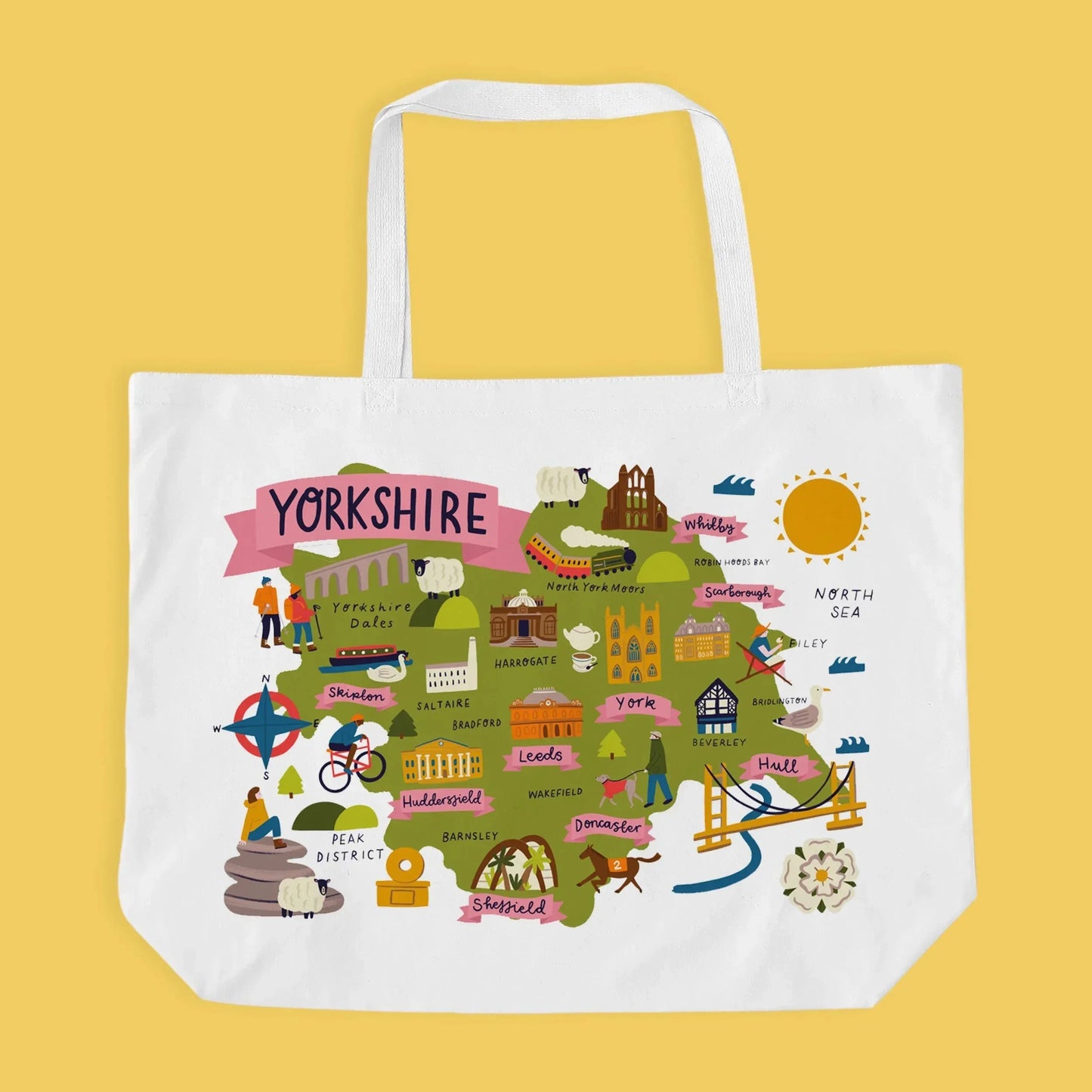 Yorkshire Map Shopper Bag Lauren Radley