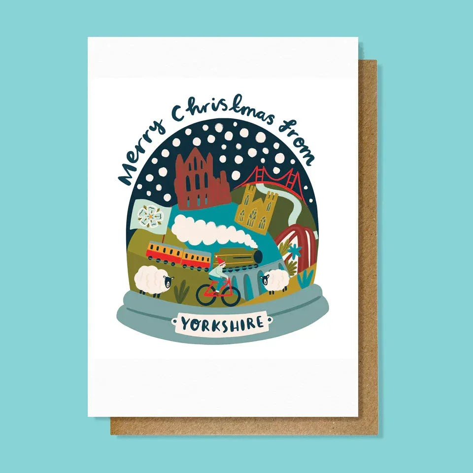 Yorkshire Christmas Snowglobe Lauren Radley