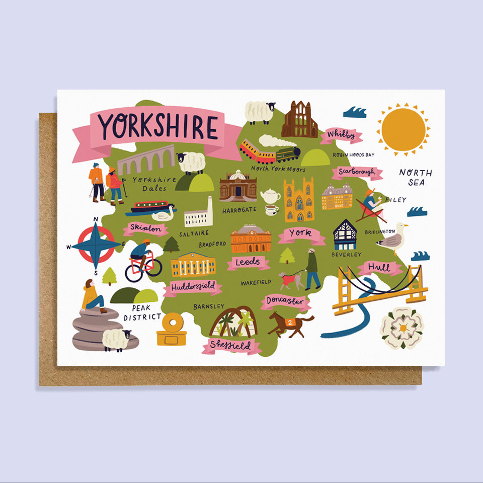 Yorkshire Map Card