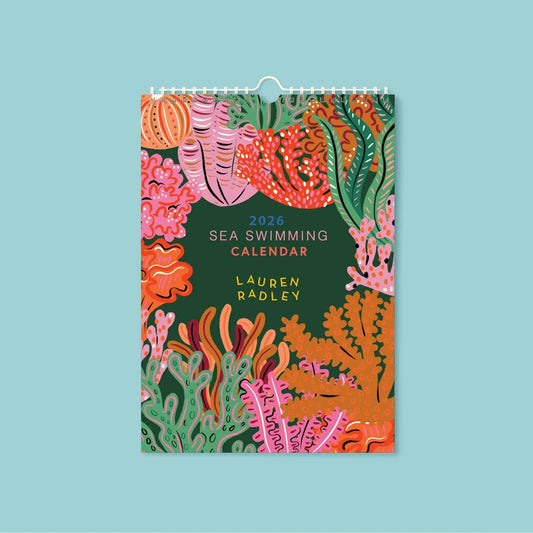 Sea Swimming 2026 Wall Calendar Lauren Radley