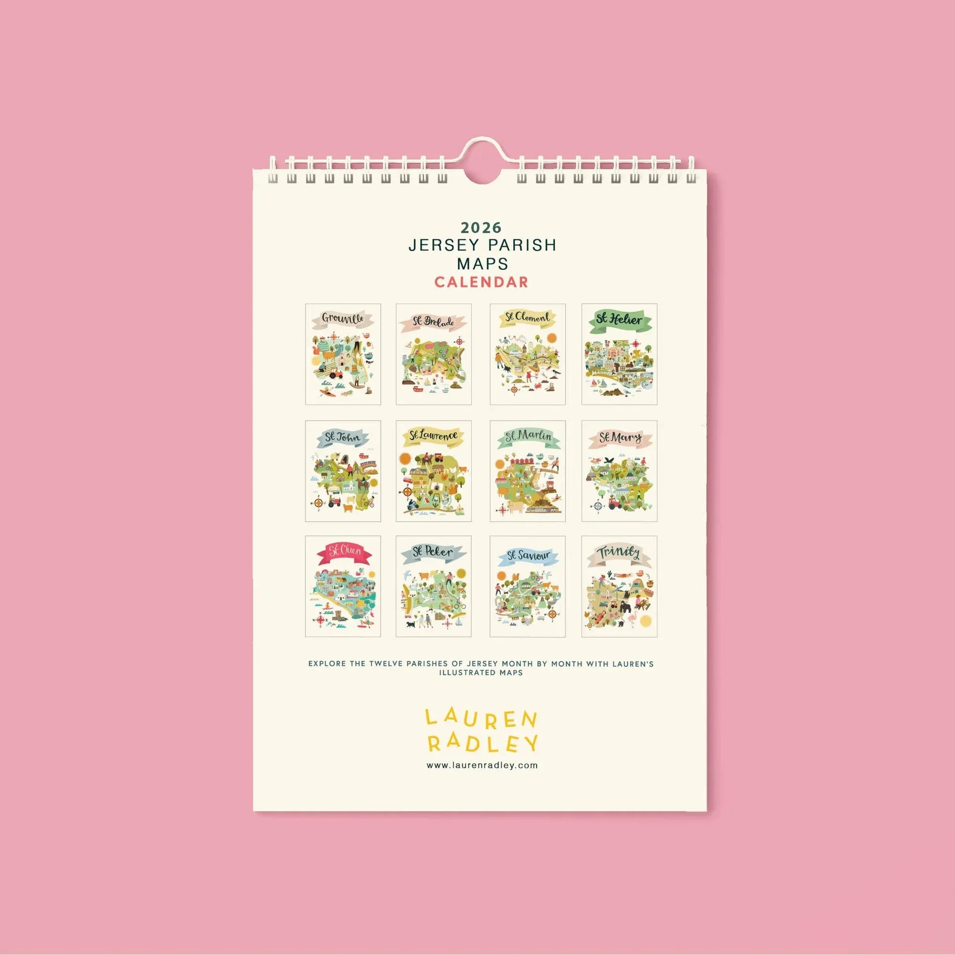 Jersey Parishes 2026 Wall Calendar - Lauren Radley