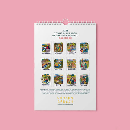 Towns and Villages of the Peak District 2026 Wall Calendar Lauren Radley