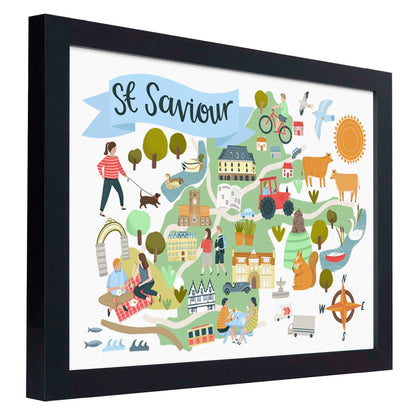 St Saviour Map - Jersey Print Lauren Radley