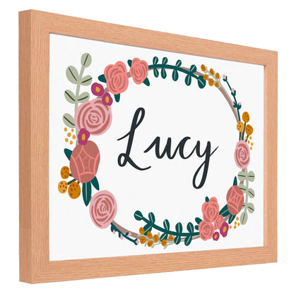 Floral Wreath Name Print