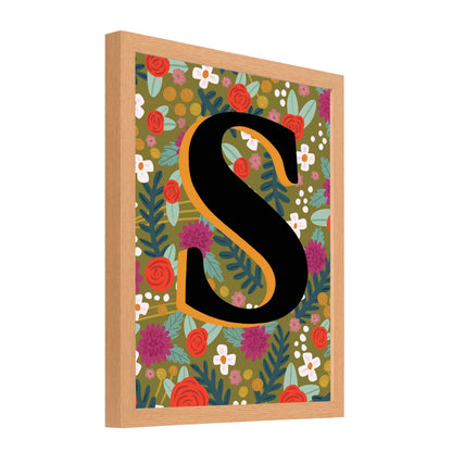 Floral pattern Letter Print