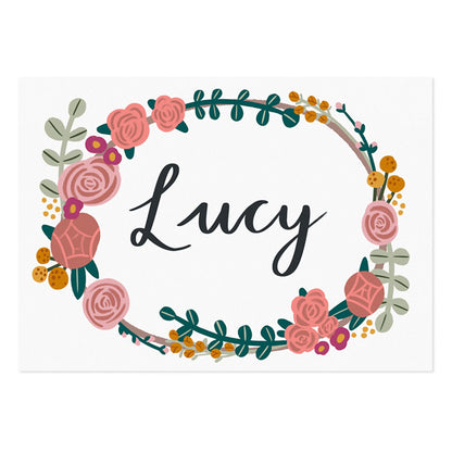 Floral Wreath Name Print