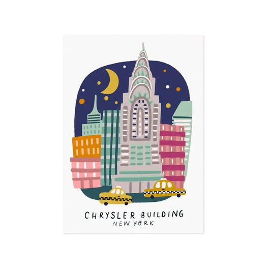 Chrysler Building Travel Poster Print - Lauren Radley