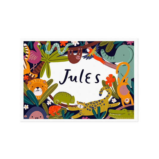 Jungle Border Name Print