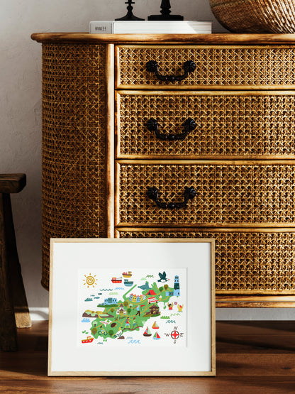 Alderney Map Print Lauren Radley