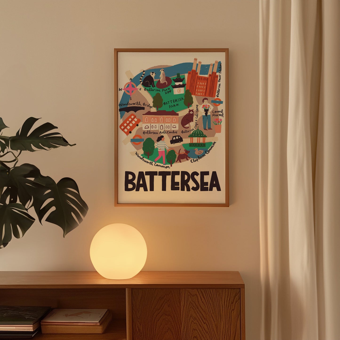Battersea Map Print Lauren Radley