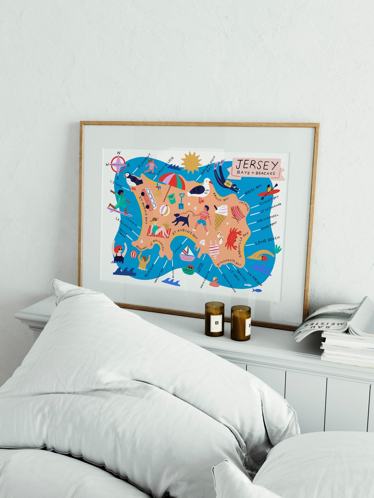 Jersey Bays and Beaches Swimming Map