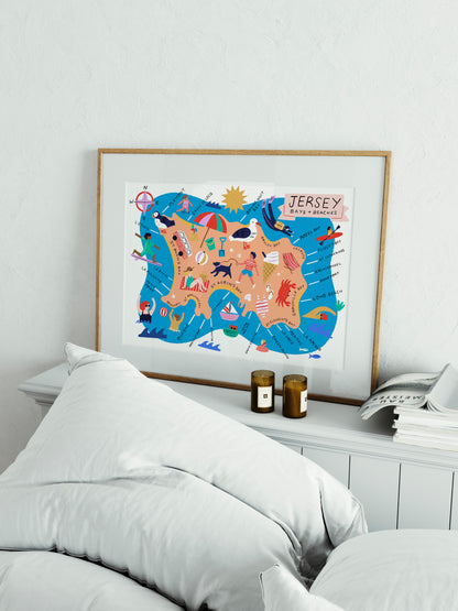 Jersey Bays and Beaches Swimming Map