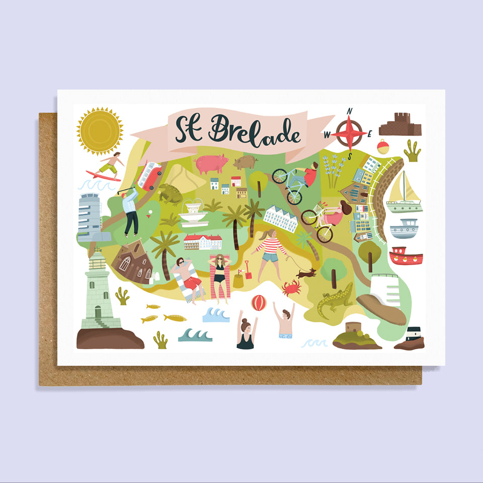 St Brelade Map Card